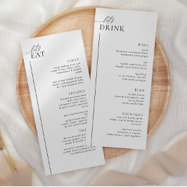 ミニマル結婚リストのメニューとドリンクのメニューLAYLA メニュー