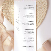 ミニマル結婚リストのメニューカードテンプレート