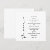 ミニマル結婚リストのメニューテンプレート メニュー (正面/裏面)