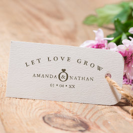 ミニマル結婚リストのリングや輪ハート名と日付 ラバースタンプ