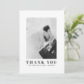 ミニマル結婚リストの写真ありがとうフラットカード サンキューカード (スタンド正面)