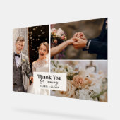 ミニマル結婚リストの写真に感謝 アクリルサイン (傾斜)