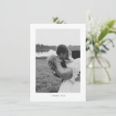 ミニマル結婚リストの写真サンキューカード サンキューカード (スタンド正面)