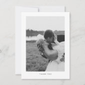 ミニマル結婚リストの写真サンキューカード サンキューカード (正面)