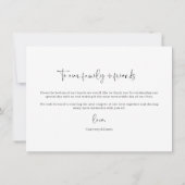 ミニマル結婚リストの写真サンキューカード サンキューカード (裏面)