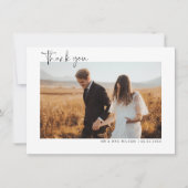 ミニマル結婚リストの写真サンキューカード サンキューカード (正面)