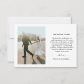 ミニマル結婚リストの写真サンキューカード サンキューカード (裏面)