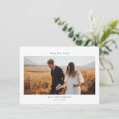 ミニマル結婚リストの写真サンキューカード サンキューカード (スタンド正面)