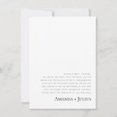 ミニマル結婚リストの写真サンキューカード サンキューカード (裏面)