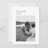 ミニマル結婚リストの写真サンキューカード サンキューカード (正面)