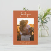 ミニマル結婚リストの写真サンキューカード サンキューカード (スタンド正面)