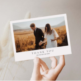 ミニマル結婚リストの写真サンキューカード サンキューカード