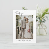 ミニマル結婚リストの写真サンキューカード サンキューカード (スタンド正面)