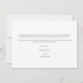 ミニマル結婚リストの写真サンキューカード サンキューカード (裏面)