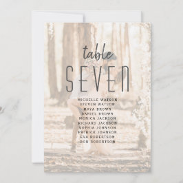 ミニマル結婚リストの写真シーティングチャート