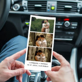 ミニマル結婚リストの写真ブースのオーバーレイ セーブザデート