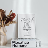 ミニマル結婚リストの写真ブースの看板 ポスター