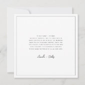 ミニマル結婚リストの写真広場サンキューカード サンキューカード (裏面)