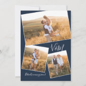 ミニマル結婚リストの写真日付の保存招待状 招待状 (裏面)