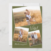 ミニマル結婚リストの写真日付の保存招待状 招待状 (裏面)