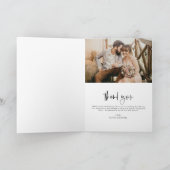 ミニマル結婚リストの写真Nathedly Thank You サンキューカード (内部)