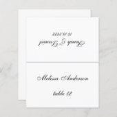 ミニマル結婚リストの座席表 – 印刷されたゲスト名 (正面/裏面)