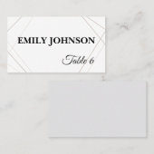 ミニマル結婚リストの座席表 – 編集可能テンプレート プレイスカード (正面/裏面)