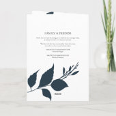 ミニマル結婚リストの式プログラム プログラム (裏面)