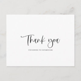 ミニマル結婚リストの感謝はがき ポストカード