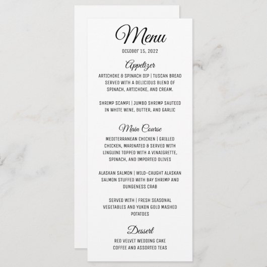 ミニマル結婚リストの招待状 招待状 (正面/裏面)