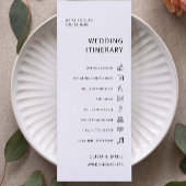 ミニマル結婚リストの旅程テンプレート,披露宴