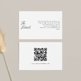 ミニマル結婚リストの書道QRコード詳細 エンクロージャーカード