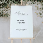 ミニマル結婚リストの歓迎サイン ポスター