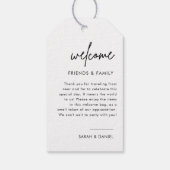 ミニマル結婚リストの歓迎バッグラベル ギフトタグ (裏面)