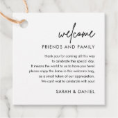 ミニマル結婚リストの歓迎抱き枕 フェイバータグ (正面)