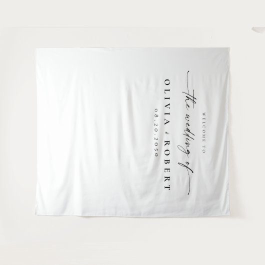 ミニマル結婚リストの背景 タペストリー (正面(横))