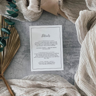 ミニマル結婚リストの詳細エンクロージャカード エンクロージャーカード