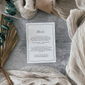 ミニマル結婚リストの詳細エンクロージャカード エンクロージャーカード