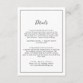 ミニマル結婚リストの詳細エンクロージャカード エンクロージャーカード (正面)