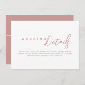 ミニマル結婚リストの詳細エンクロージャカード エンクロージャーカード (正面/裏面)