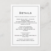 ミニマル結婚リストの詳細エンクロージャカード エンクロージャーカード (正面)