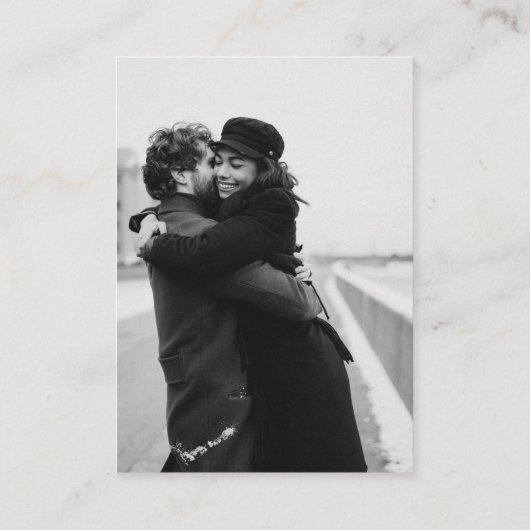 ミニマル結婚リストの詳細フォトエンクロージャカード エンクロージャーカード (裏面)