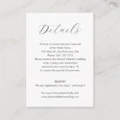 ミニマル結婚リストの詳細フォトエンクロージャカード エンクロージャーカード (正面)