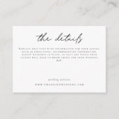 ミニマル結婚リストの詳細非公式スクリプト エンクロージャーカード (正面)