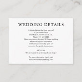ミニマル結婚リストの詳細（写真あり） エンクロージャーカード (正面)