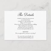 ミニマル結婚リストの詳細（写真あり） エンクロージャーカード (正面)