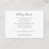 ミニマル結婚リストの詳細（写真あり） エンクロージャーカード (正面)