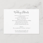 ミニマル結婚リストの詳細（写真あり） エンクロージャーカード (正面)