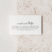 ミニマル結婚リストの願い井戸 エンクロージャーカード