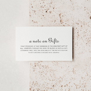 ミニマル結婚リストの願い井戸 エンクロージャーカード